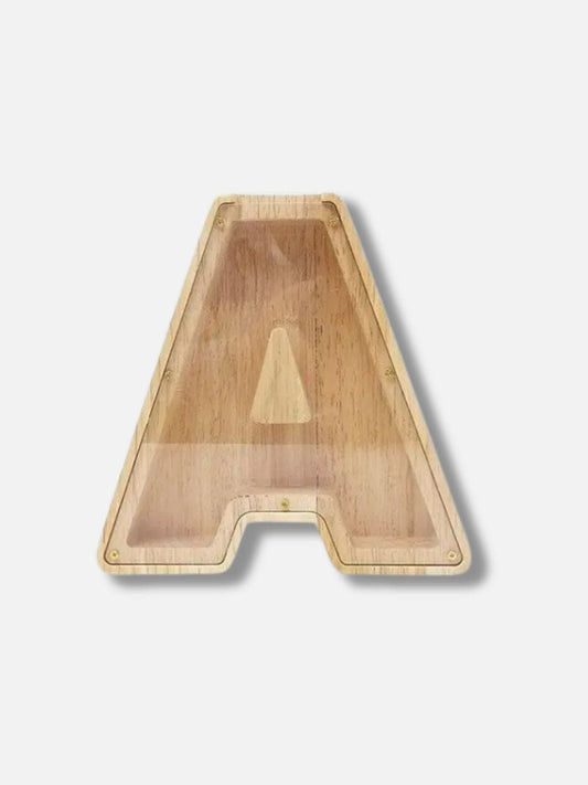 Tirelire en bois | Alphabet